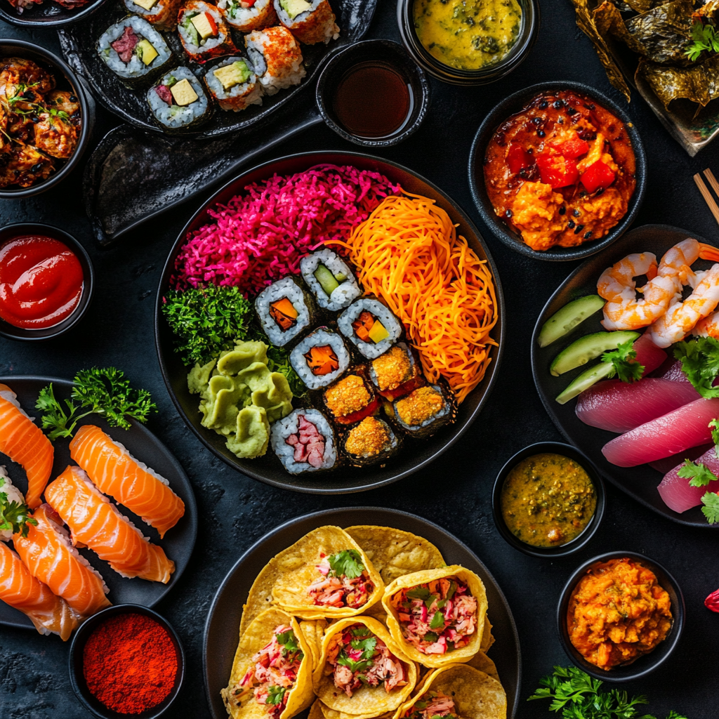 Frische internationale Küche-Favoriten